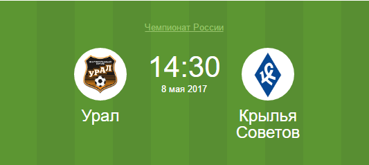 Урал - Крылья советов футбол